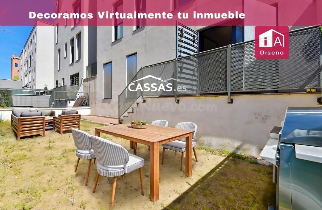 Soto del HENARES - Planta baja de 2 habitaciones, patio de 54 m2,  garaje, trastero y piscina.