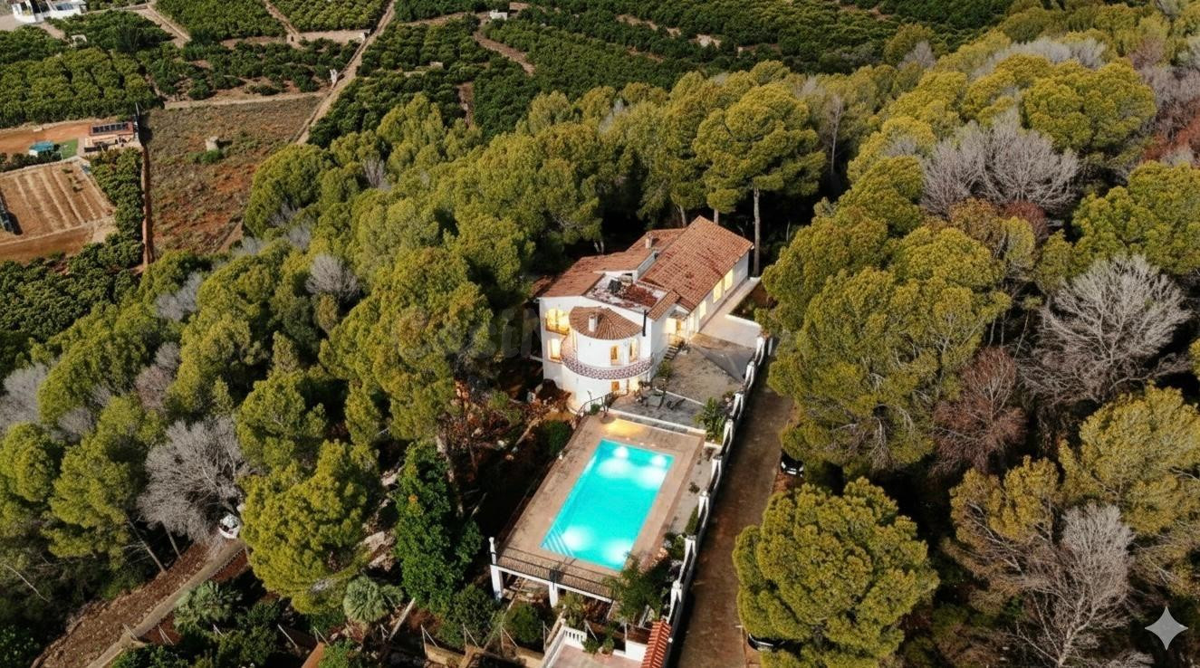Villa de Ensueño entre Pinares con 3 Viviendas Independientes y 2 Piscinas a 10 Minutos de Gandía