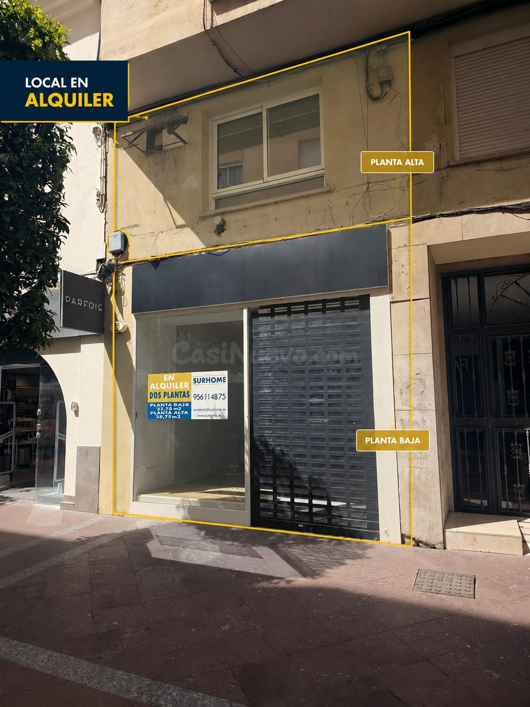 Amplio local comercial en alquiler en plena calle Regino Martínez