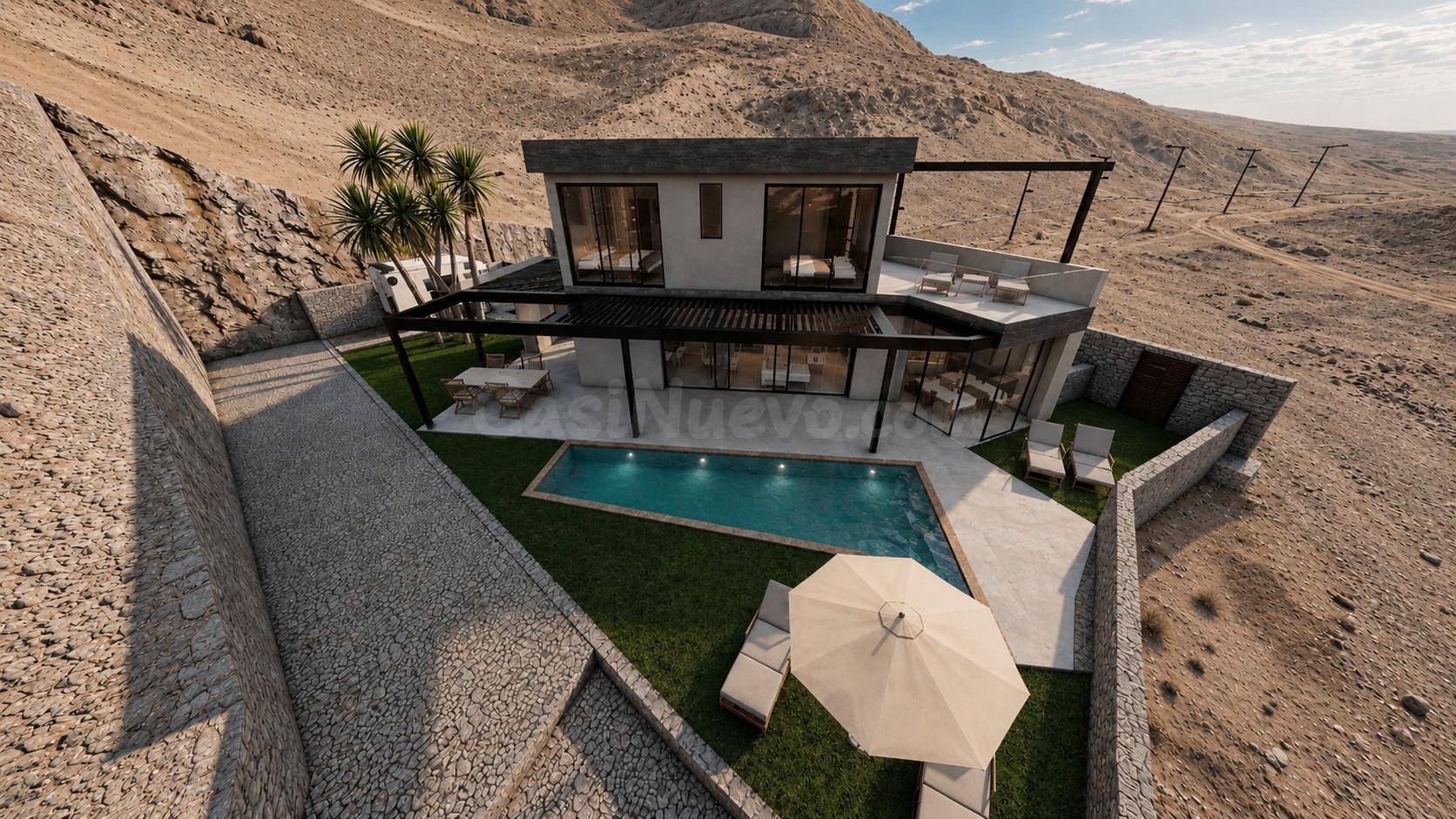 Parcela con proyecto de villa de diseño con vistas al mar y gran potencial de personalización en Barranco del Cura