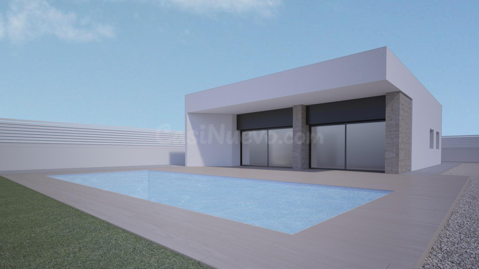 VILLA MODERNA DE OBRA NUEVA EN ASPE