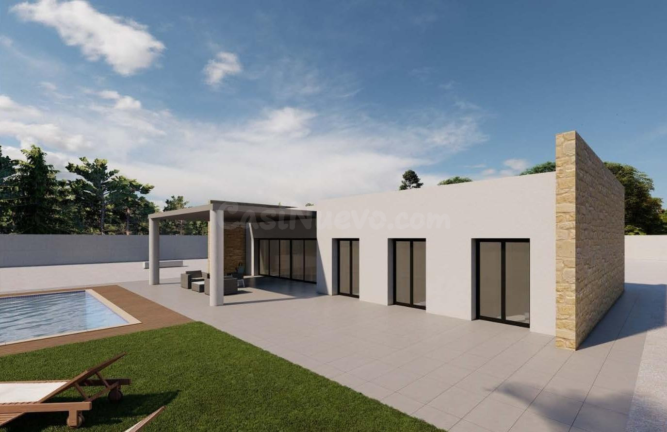 Moderna villa de nueva construcción en una gran parcela rústica cerca de Pinoso