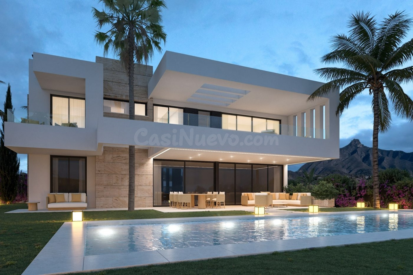 Villa de 5 dormitorios y 6 baños localizada en la Milla de Oro, Marbella. Obra Nueva