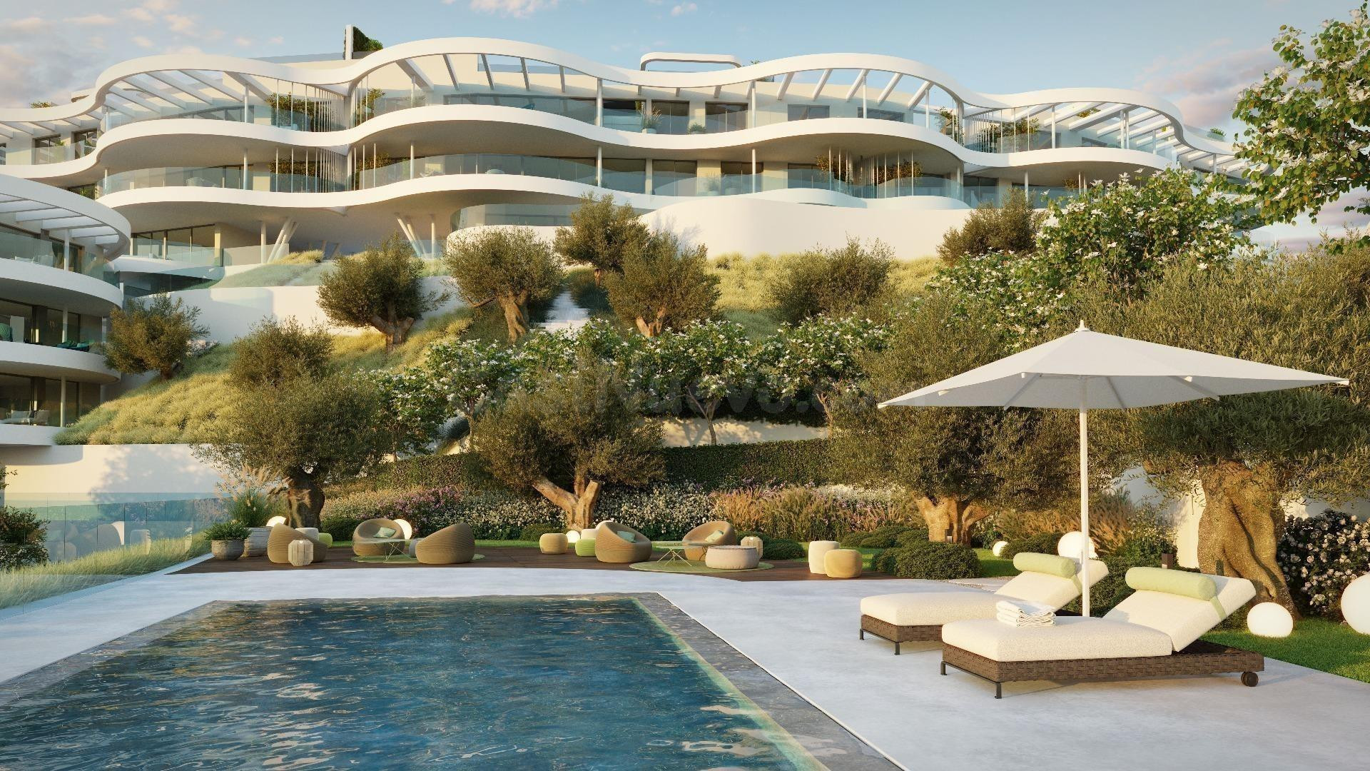 Apartamento planta primera de lujo de 3 dormitorios y 3 baños con vistas al mar. Benahavís