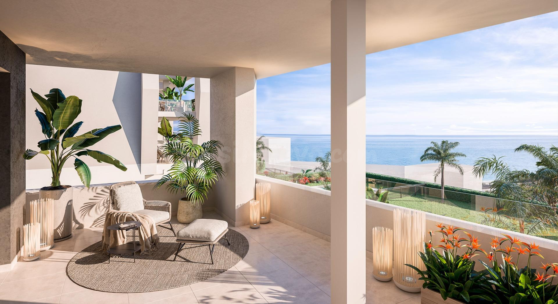 Apartamento primera planta de 3 dormitorios y 2 baños con vistas al mar. El Higuerón, Fuengirola