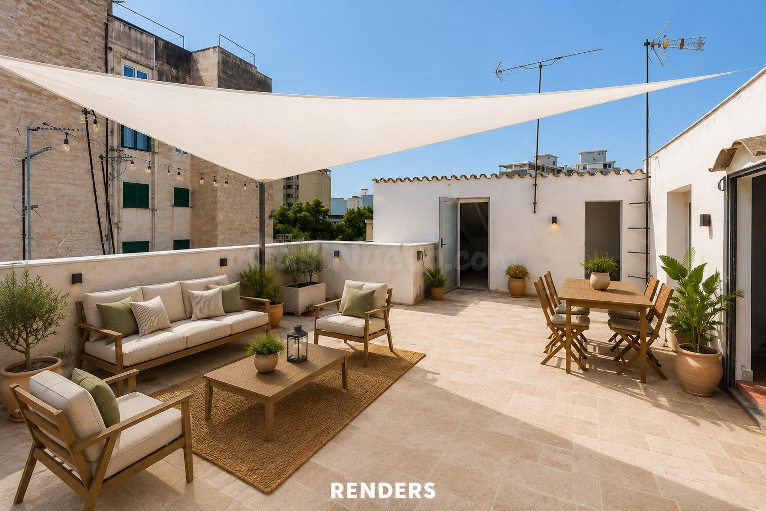 Ático luminoso con terraza solárium privativa y 3 trasteros en zona Archiduque.
