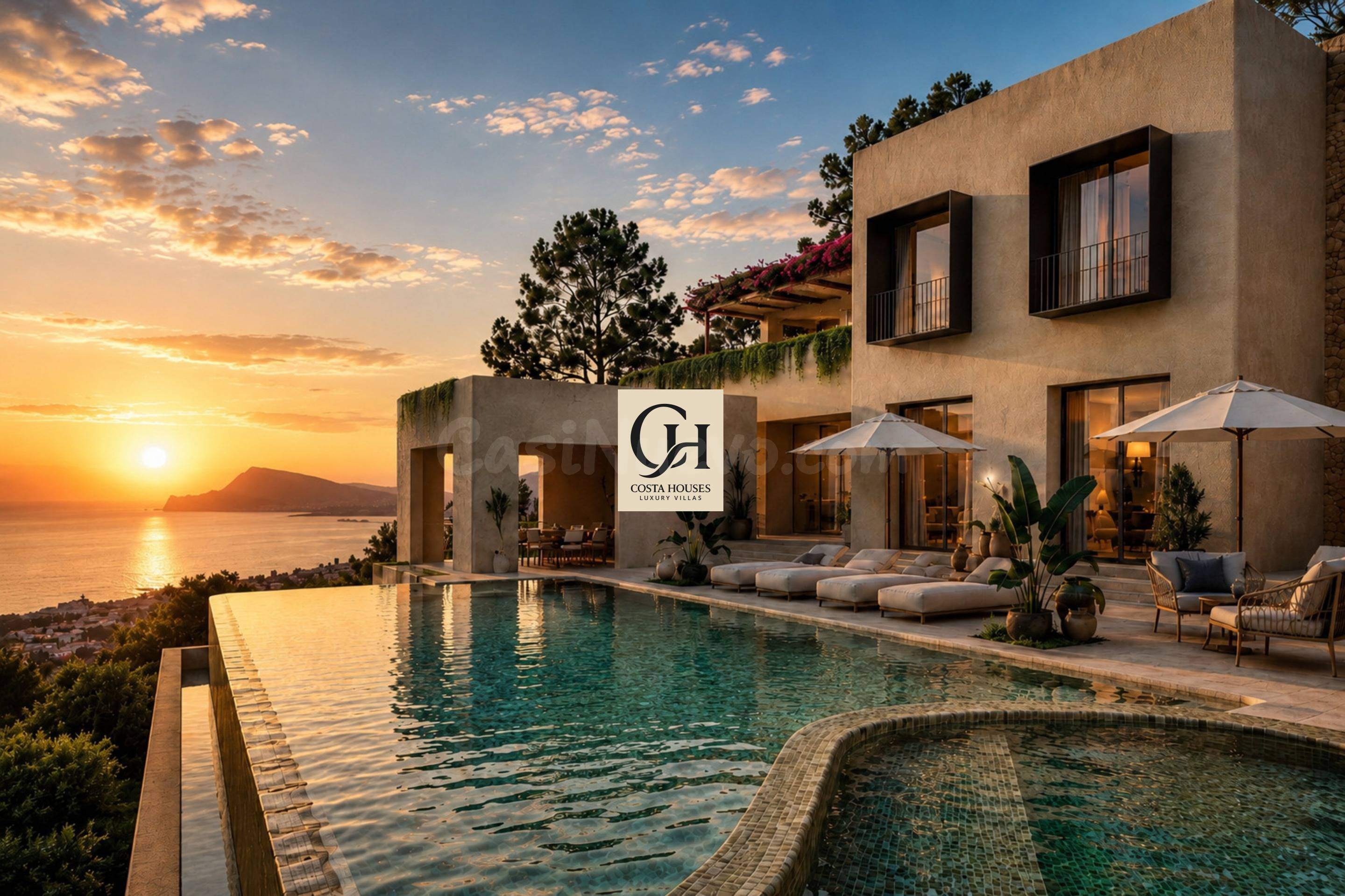 VILLA ALMARE · VISTAS PANORAMICAS AL MAR Y ARQUITECTURA ORGANICA EN ALTEA HILLS