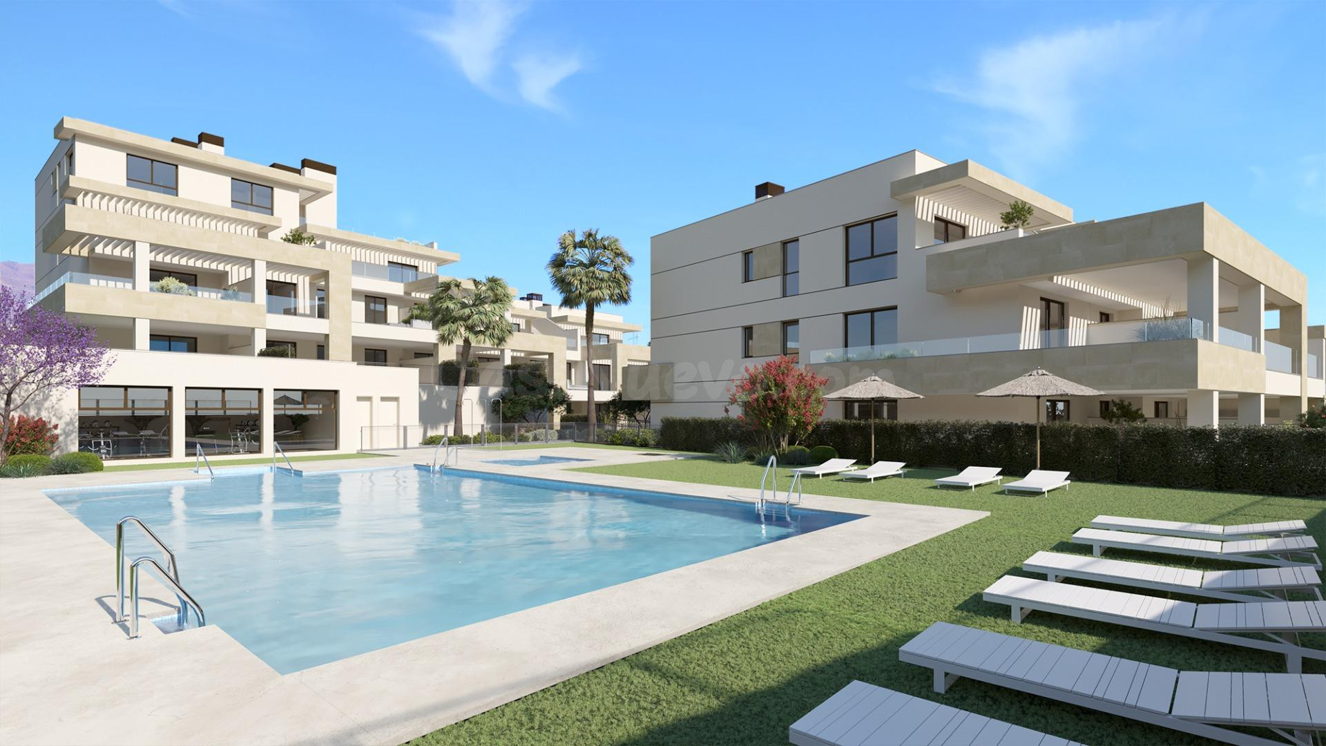 Ático de 3 dormitorios y 2 baños con solarium y vistas al mar. Valle Romano, Estepona