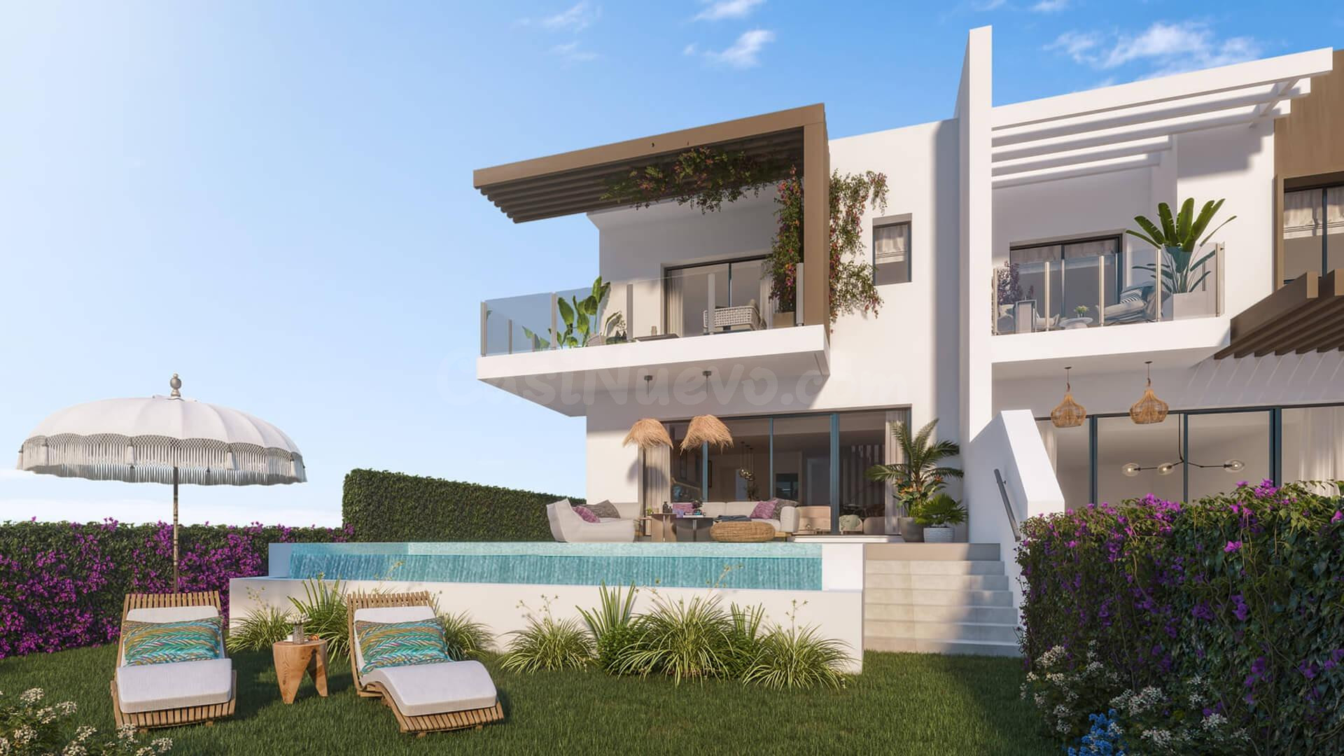 Adosado de 3 dormitorios y 3 baños con jardín privado. El Chaparral, Mijas Costa