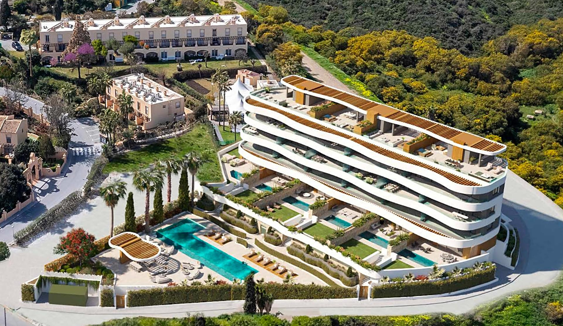 Apartamento primera planta de 2 dormitorios y 2 baños con vistas al mar. Mijas Costa
