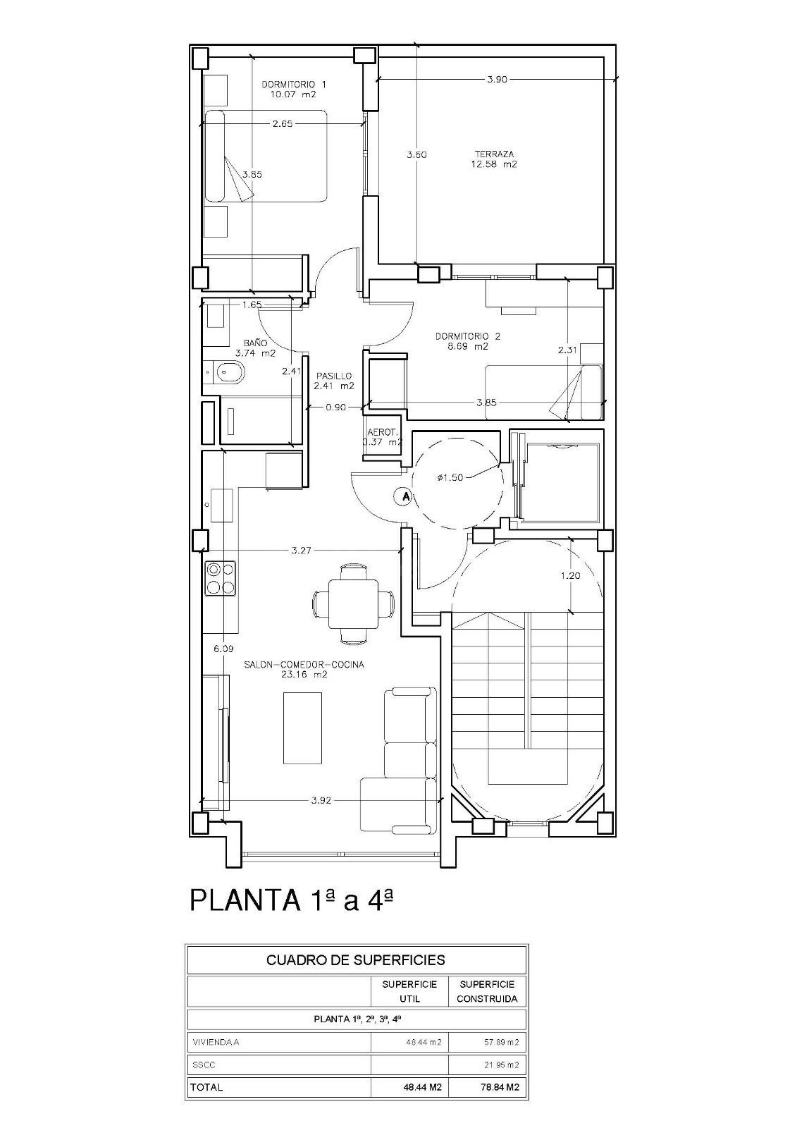 Grupo la Noria VENDE apartamento BAJO TURISTICO de OBRA NUEVA situado en Calle Miguel Servet número 14.