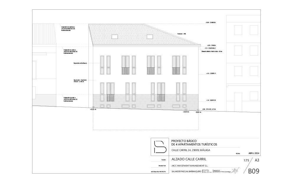 Licencia de obra residencial para construir 284 m2, con proyecto aprobado para 4 Viviendas de Uso Turístico (VUT/AT)