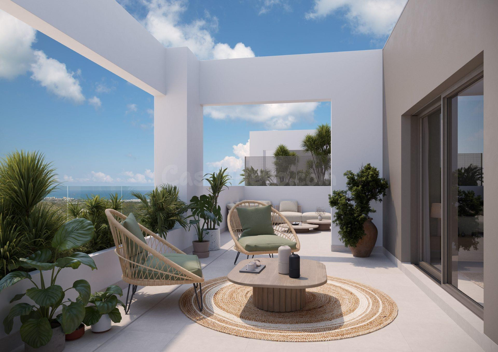 Apartamentos de nueva construcción con vistas al mar y al golf en Pulpí, Almería