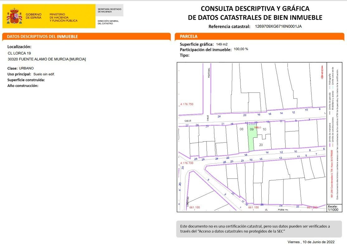 Solar 149m² en venta - CENTRO