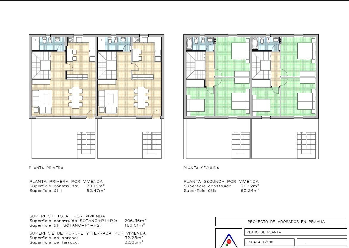 Parcela urbana de 784 m2 para dos chalets adosados con todos - foto 4