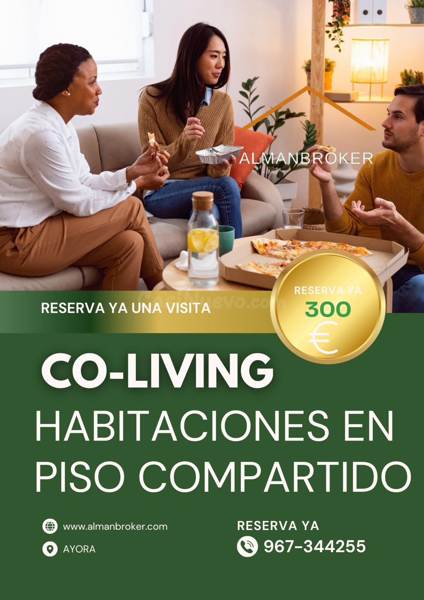 CO-LIVING EN AYORA - PRECIO 300 EUROS POR habitación, CON GA