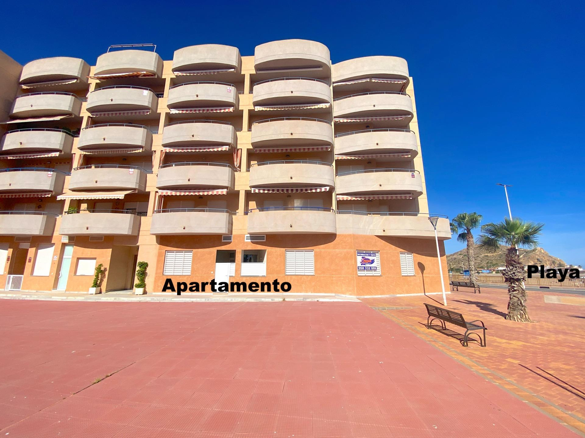 ️Apartamento de obra nueva en primera línea de playa con vistas al mar en Puerto de Mazarrón