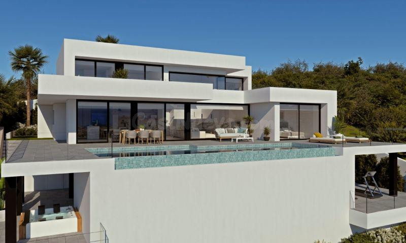 Villa de lujo de 4 dormitorios con piscina infinity y vistas al mar a la venta en Benitachell