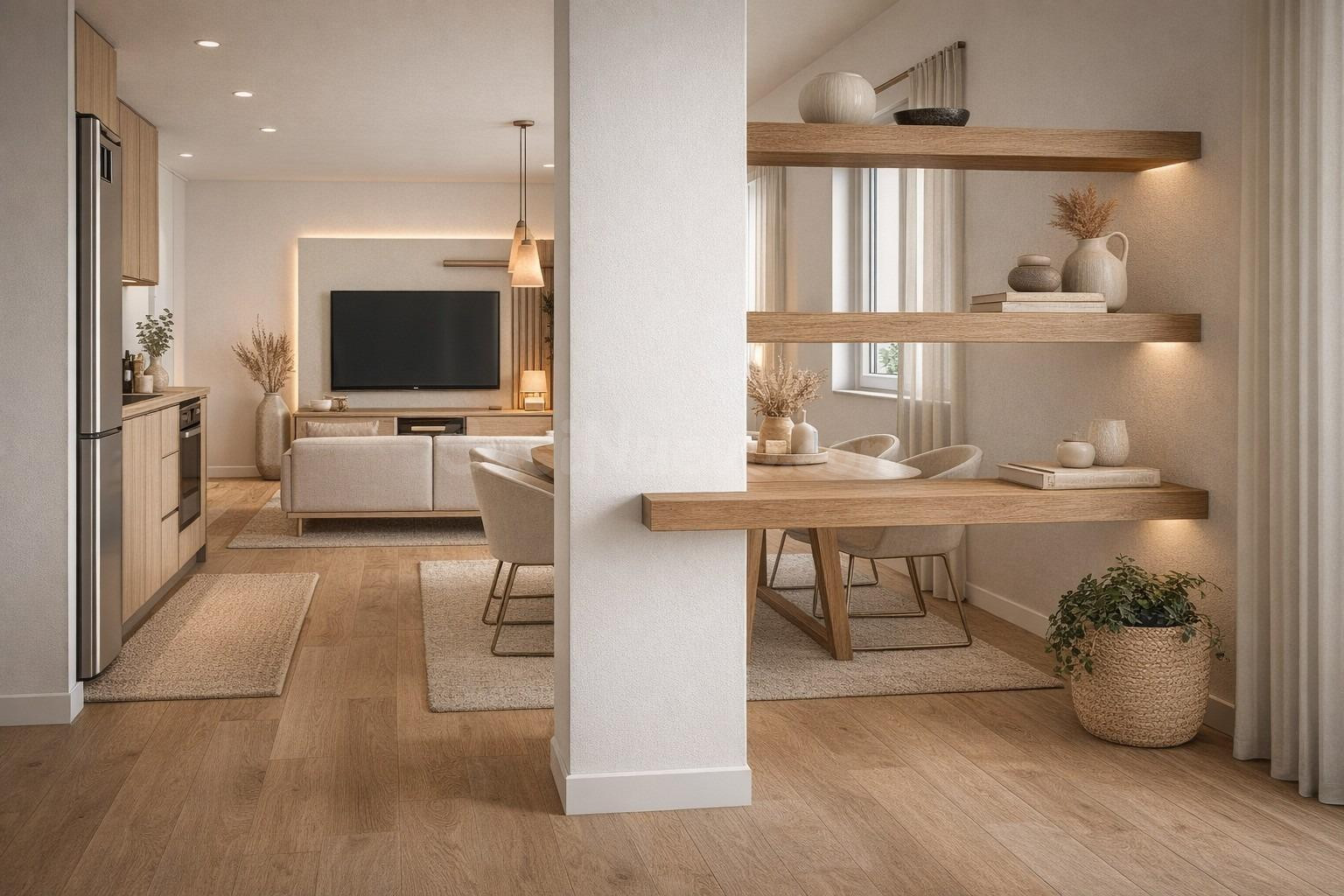 Planta baja de 1 dormitorio, en Chimeneas