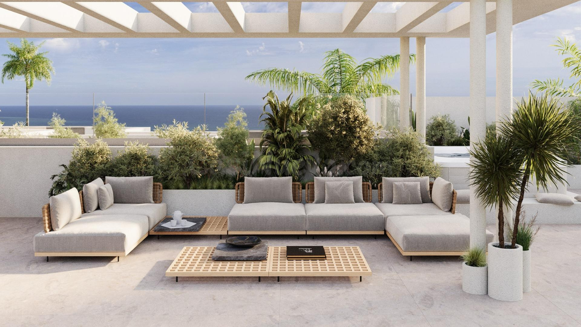Espectacular ático con solárium privado en venta en La Gaspara. Estepona