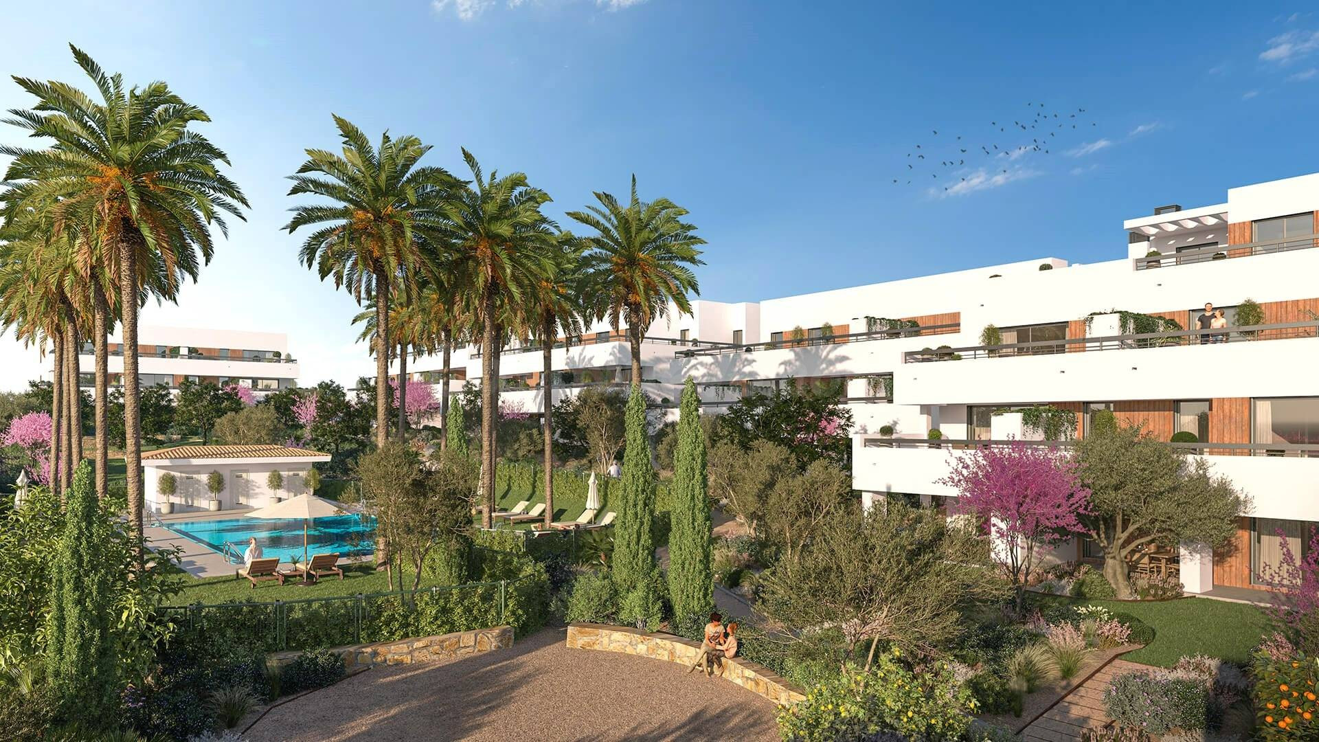 Piso de 3 dormitorios con gran terraza en tranquila zona residencial de Estepona