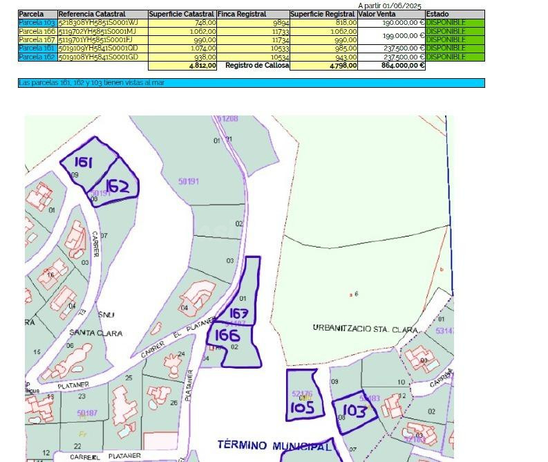 Terreno en Venta en Callosa d’En Sarrià – Urbanización Santa - foto 4
