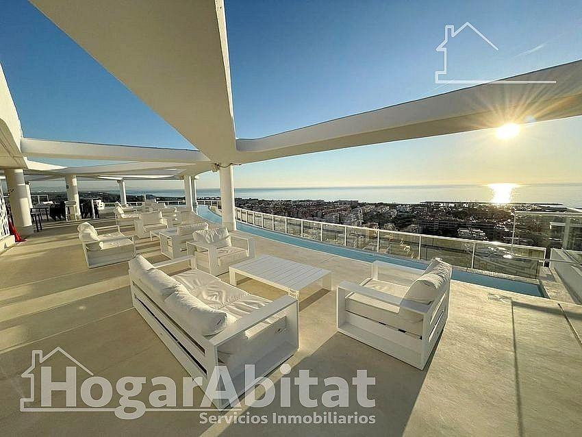 ¡Espectaculares vistas del mar! Ático de lujo en residencial con garaje, piscina y terraza