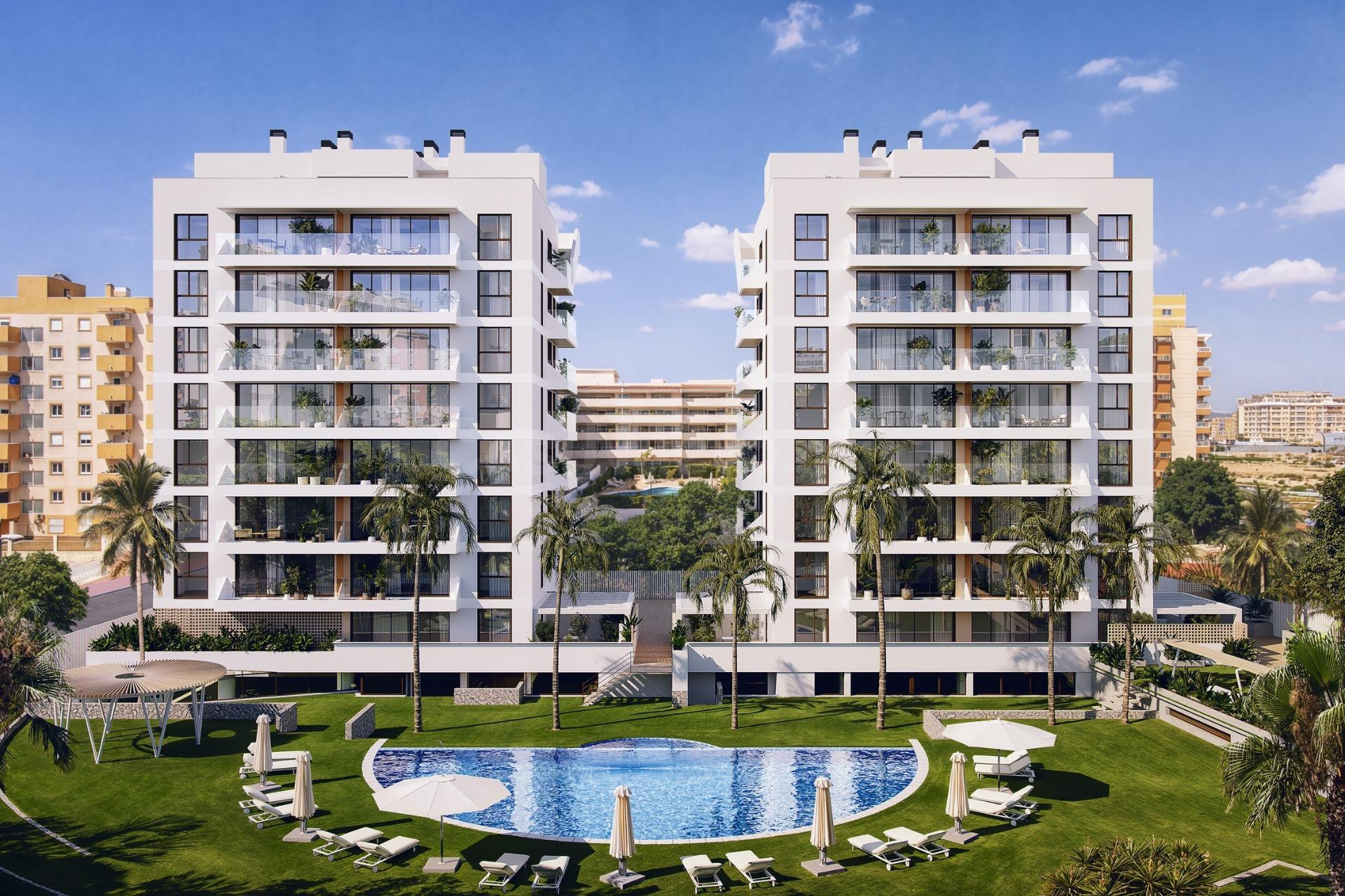 Apartamentos modernos cerca de la playa y del puerto deportivo en Guardamar del Segura