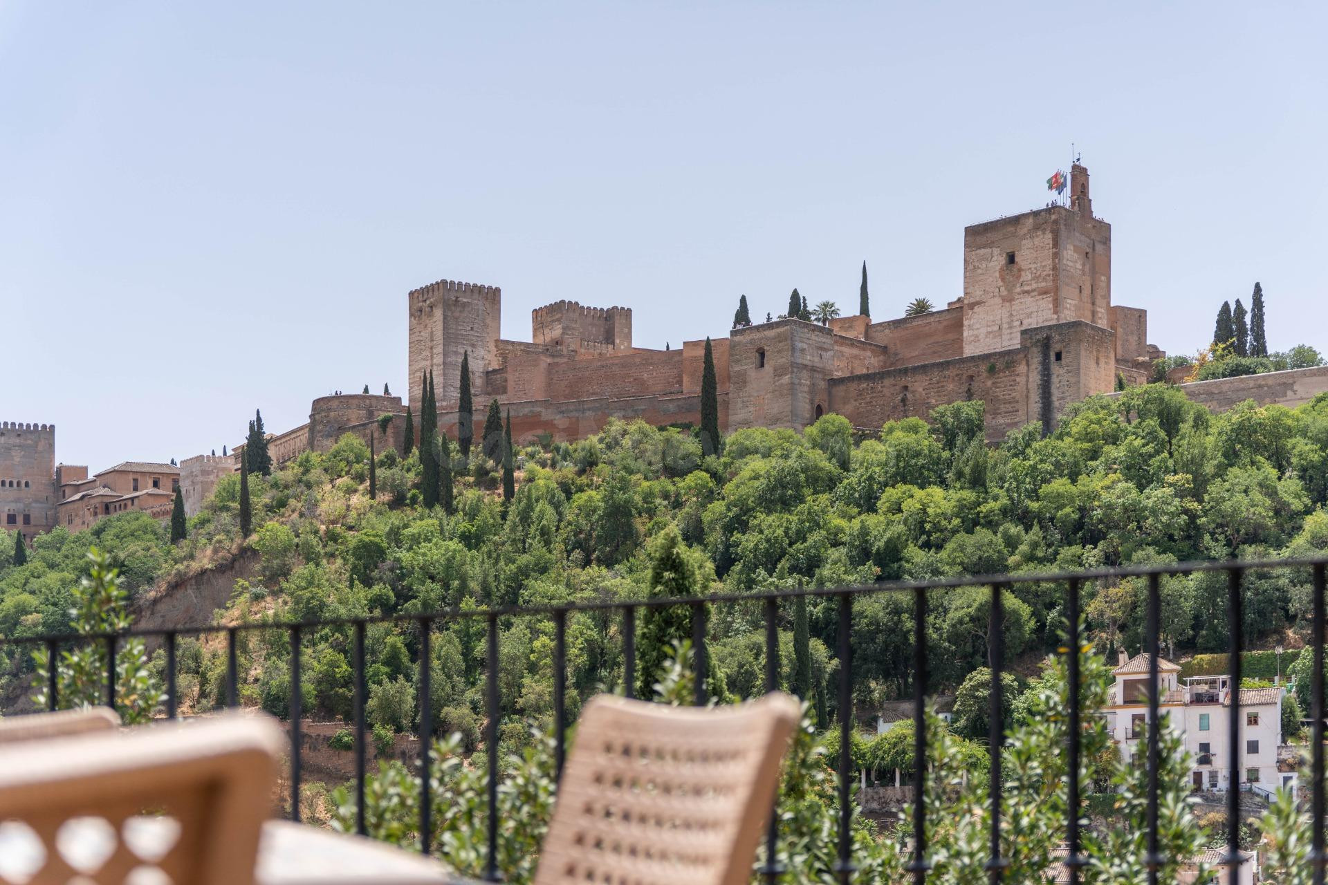Dos maravillosas casas en el Albaicín con vistas panorámicas a la Alhambra