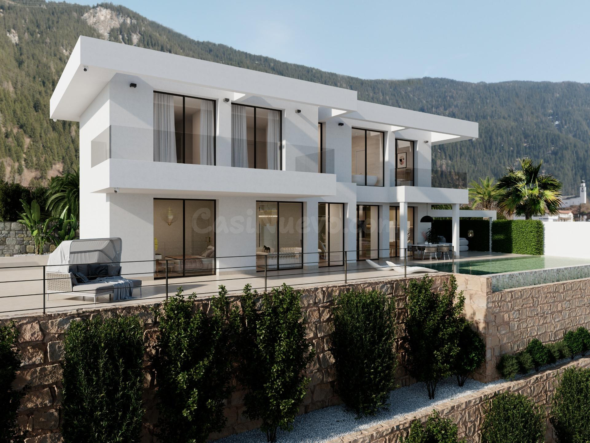 Exclusiva villa unifamiliar de diseño moderno
