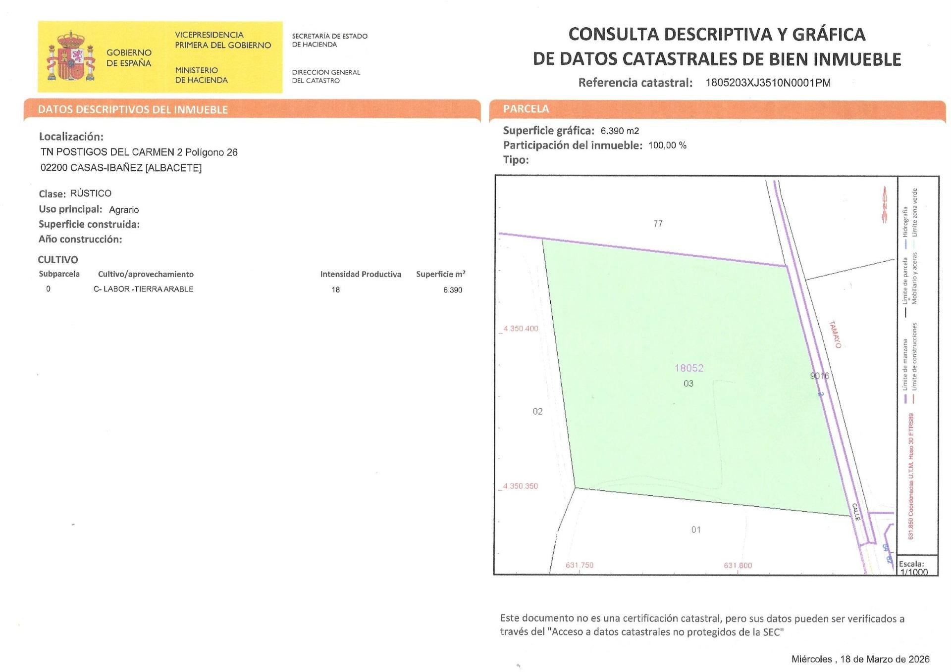 Terreno rústico en venta en Casas Ibáñez, Albacete - foto 2