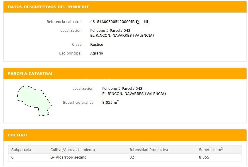 Terreno rural en venta - Comunidad valenciana