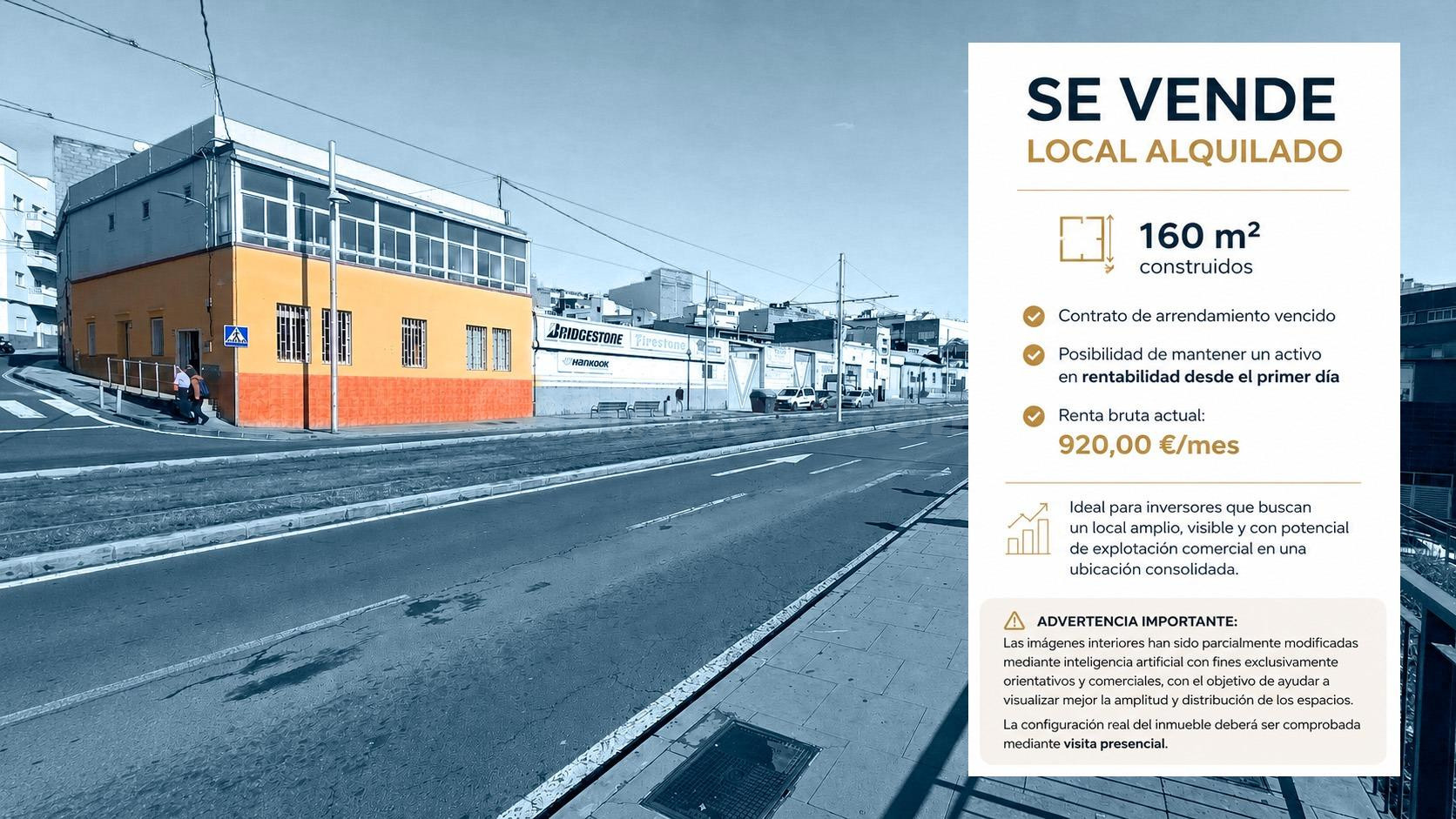 Local comercial con rentabilidad inmediata en Taco – La Laguna | Antigua “Sala de Fiesta Nivaria”