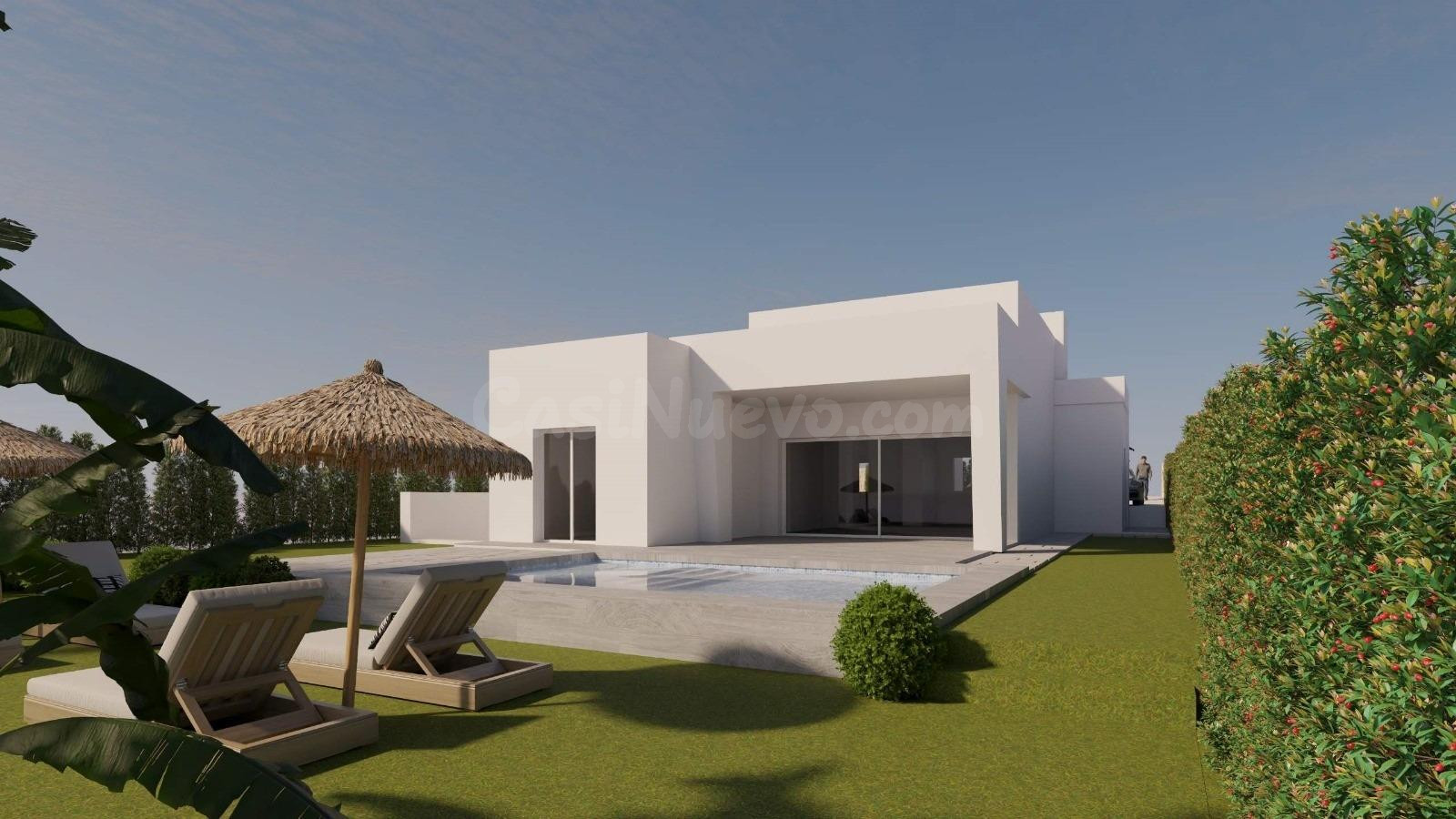 Villas contemporáneas con piscina privada en La Finca Golf Resort, Algorfa