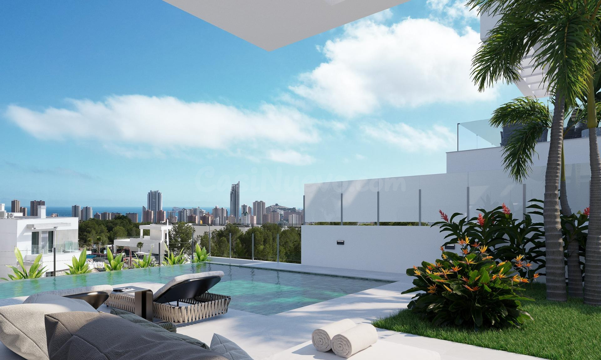 VILLAS DE OBRA NUEVA EN FINESTRAT CON VISTAS AL MAR