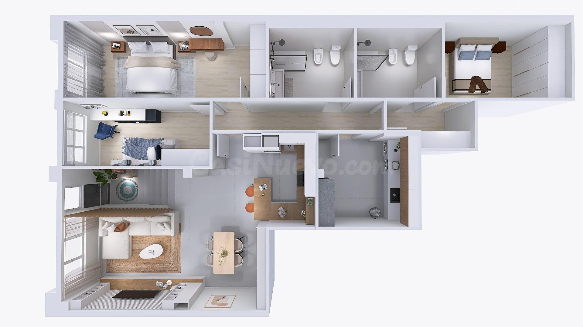 Amplia vivienda exterior de 129 m2 a estrenar | Planta baja  - foto 2
