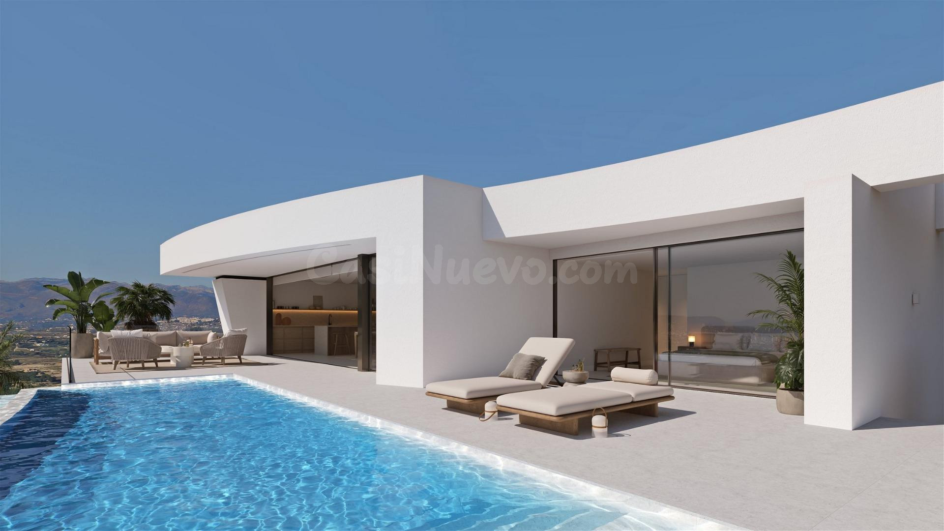 Villa de lujo de nueva construcción con 4 dormitorios y vistas panorámicas al mar en venta en Cumbre del Sol