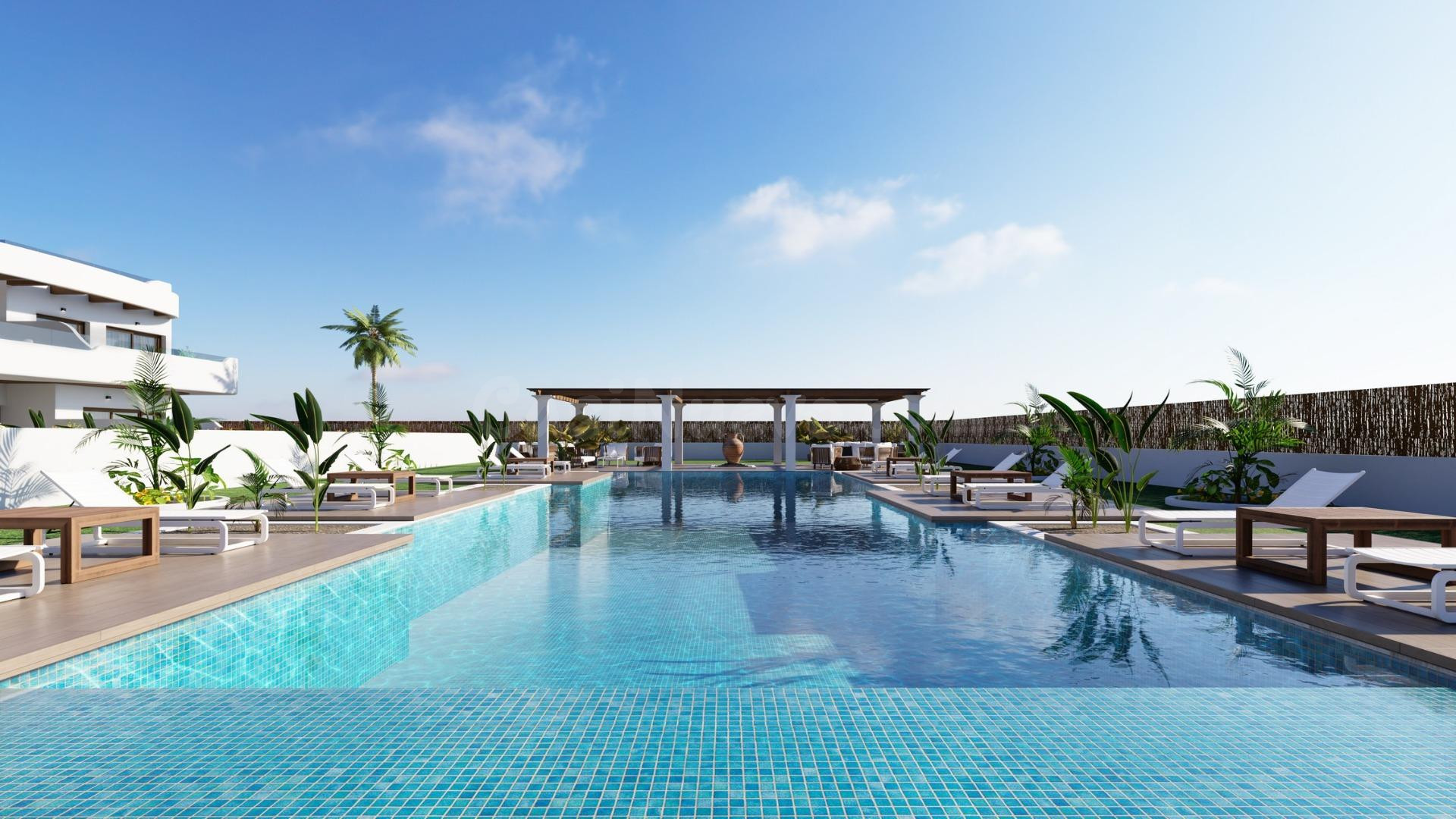 Complejo residencial de nueva construcción cerca de Serena Golf y el Mar Menor en Los Alcázares