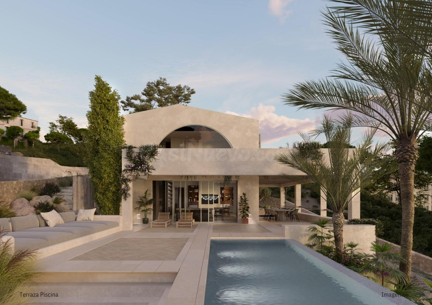 Solar urbano con proyecto de villa aprobado y potencial para desarrollo plurifamiliar en Santa Ponsa