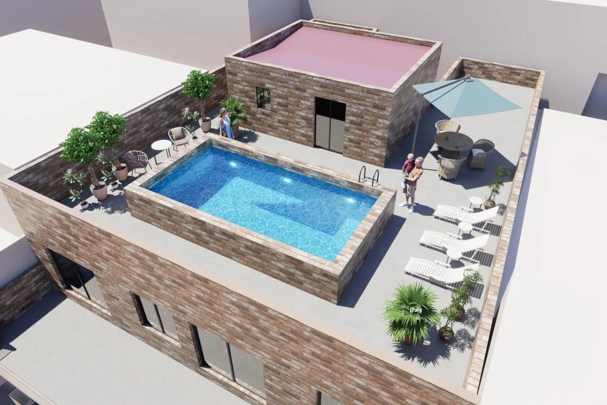 Apartamentos modernos con piscina en la azotea a solo 250 metros de la playa de Acequion
