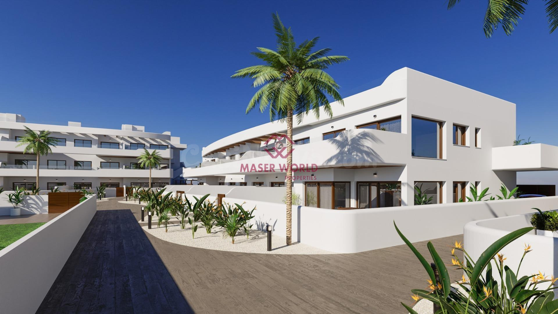 Complejo residencial de nueva construcción cerca de Serena Golf y el Mar Menor en Los Alcázares