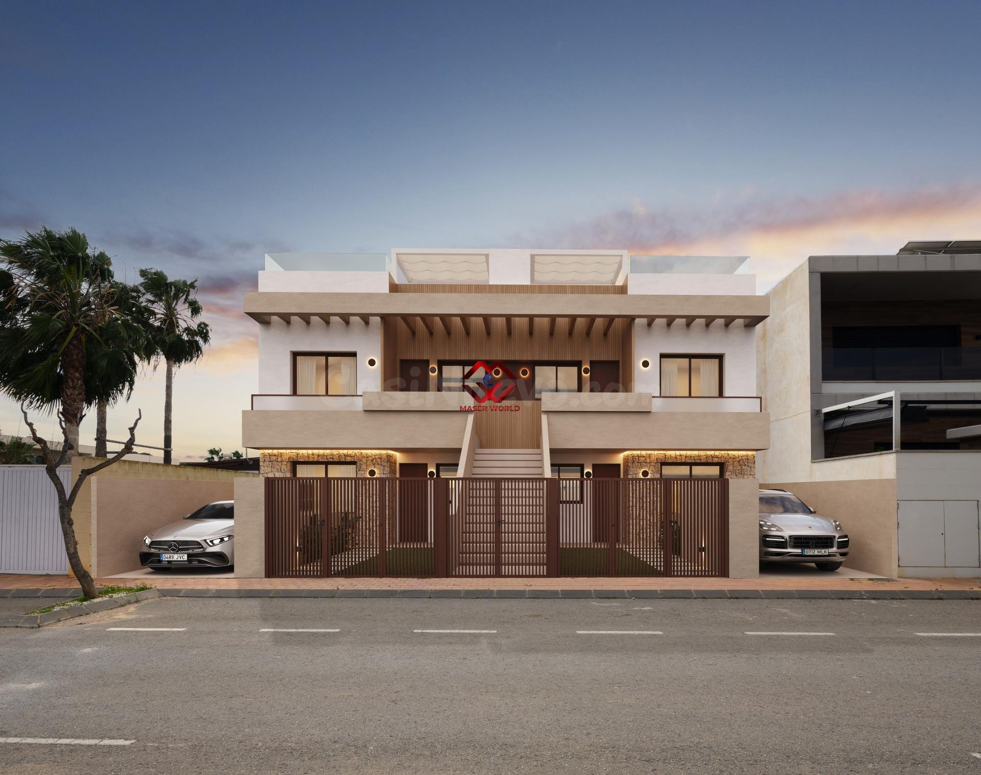 Bungalows de nueva construcción exclusivos con piscina privada en San Pedro del Pinatar