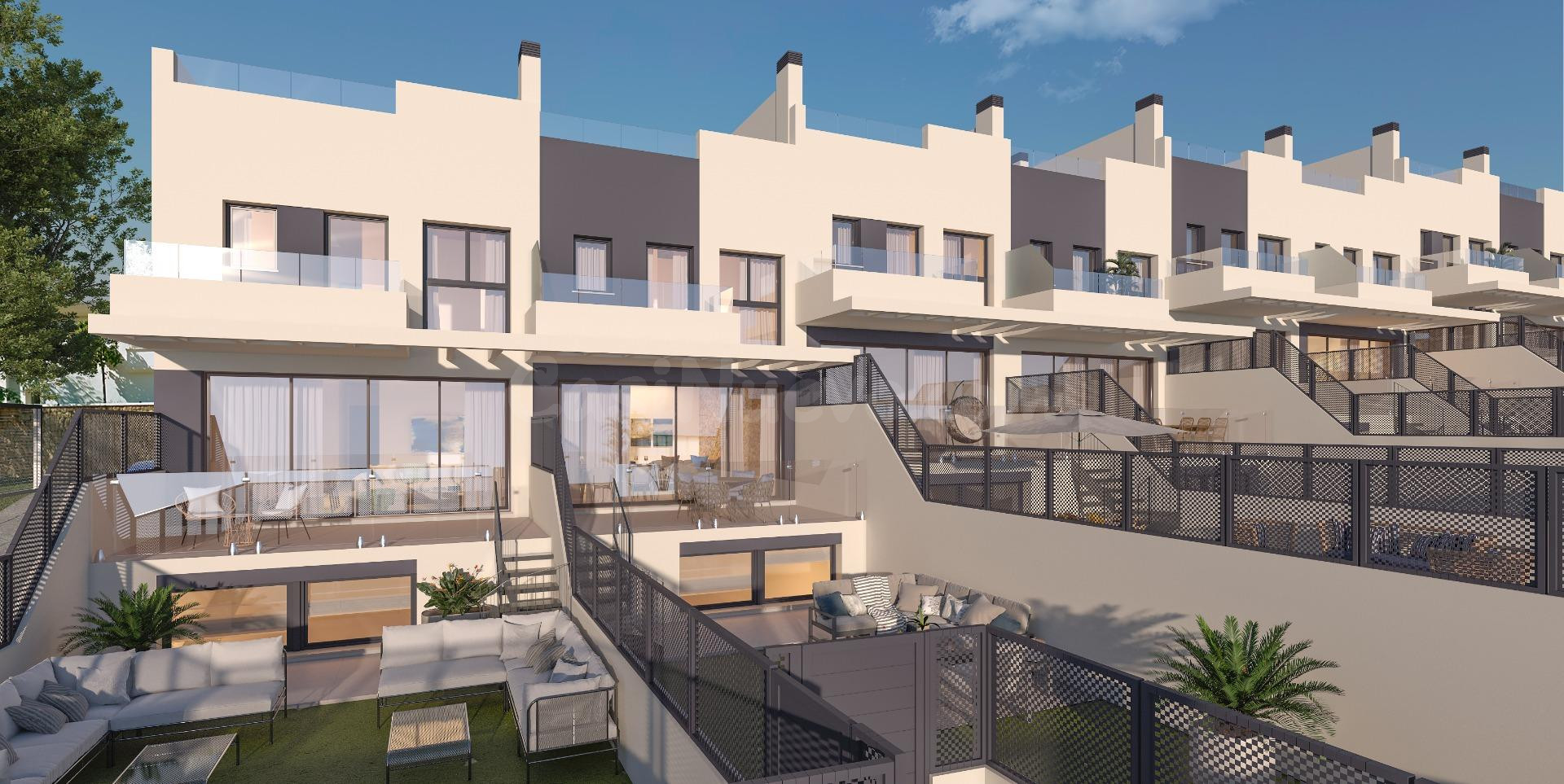 Es un exclusivo proyecto de 16 villas adosadas de diseño moderno y minimalista, construidas con materiales de alta gama, en un entorno privilegiado dentro del prestigioso La Cala Golf Resort en Mijas