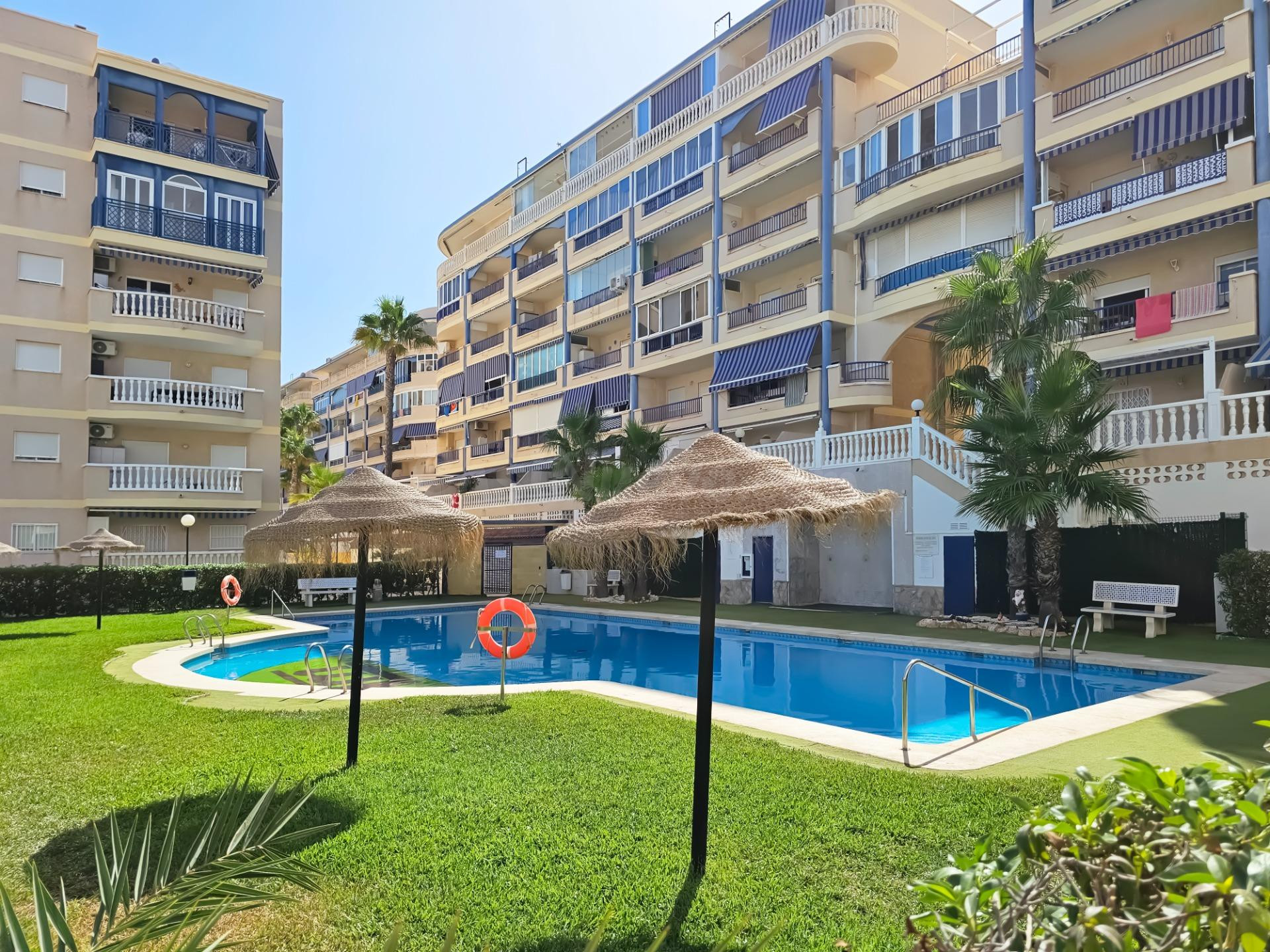 Estudio con licencia turística y piscina a 220 m de la playa en Arenales del Sol