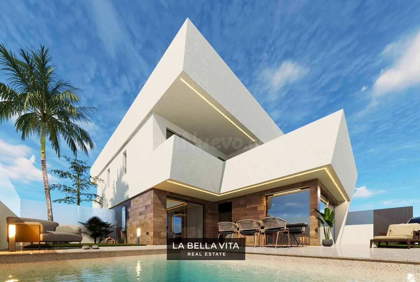 Villas de nueva construcción en San Pedro del Pinatar con piscina privada