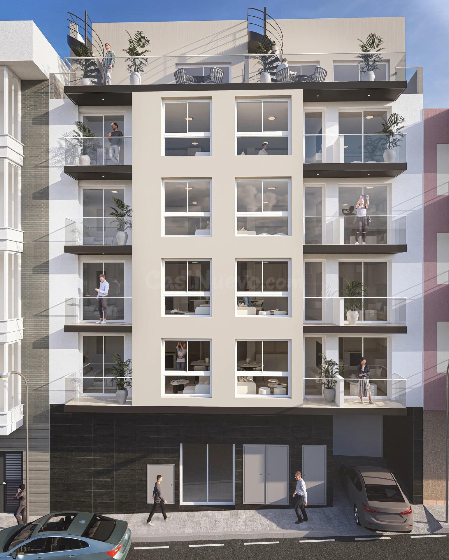 Estudios y apartamentos de nueva construcción en el centro de Torrevieja, cerca de la playa