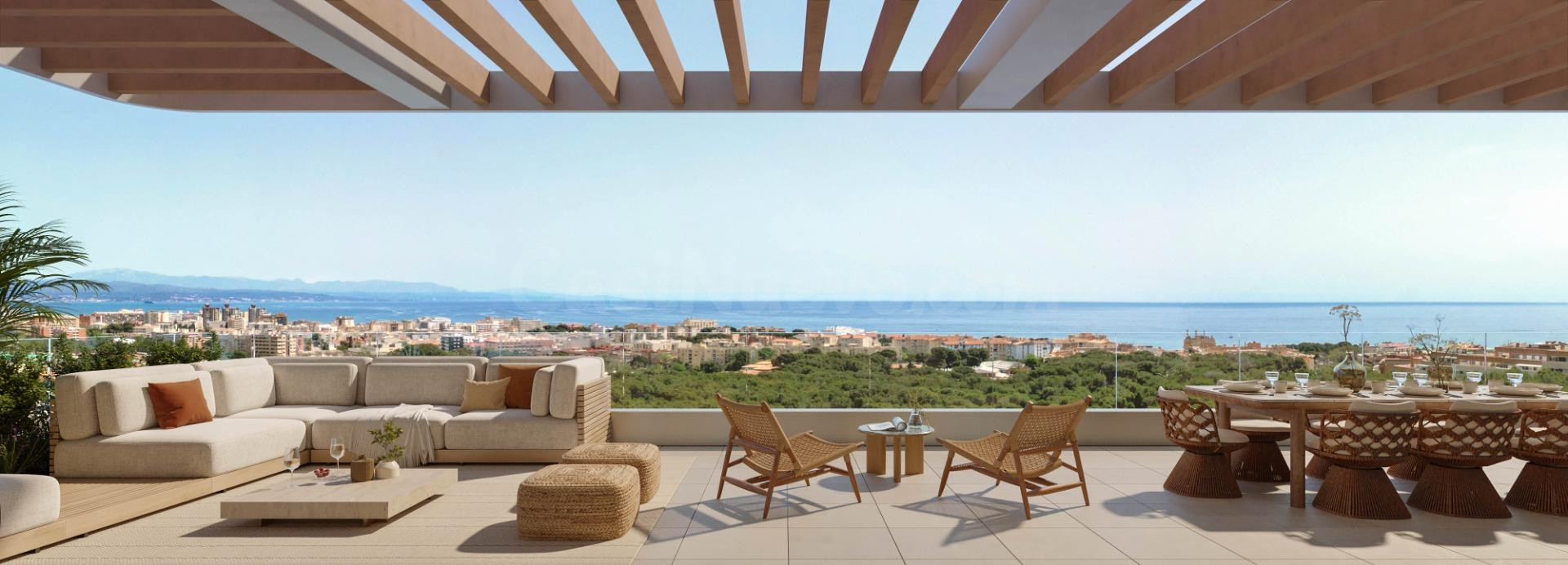 un exclusivo complejo residencial en Torremolinos con vistas espectaculares al mar al pie del pinar del Moro