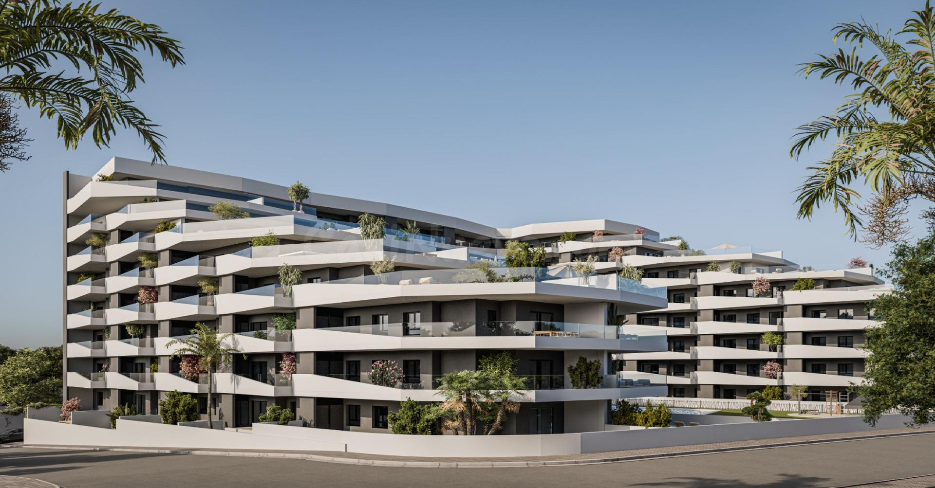 Apartamentos de nueva construcción con piscina en San Miguel de Salinas