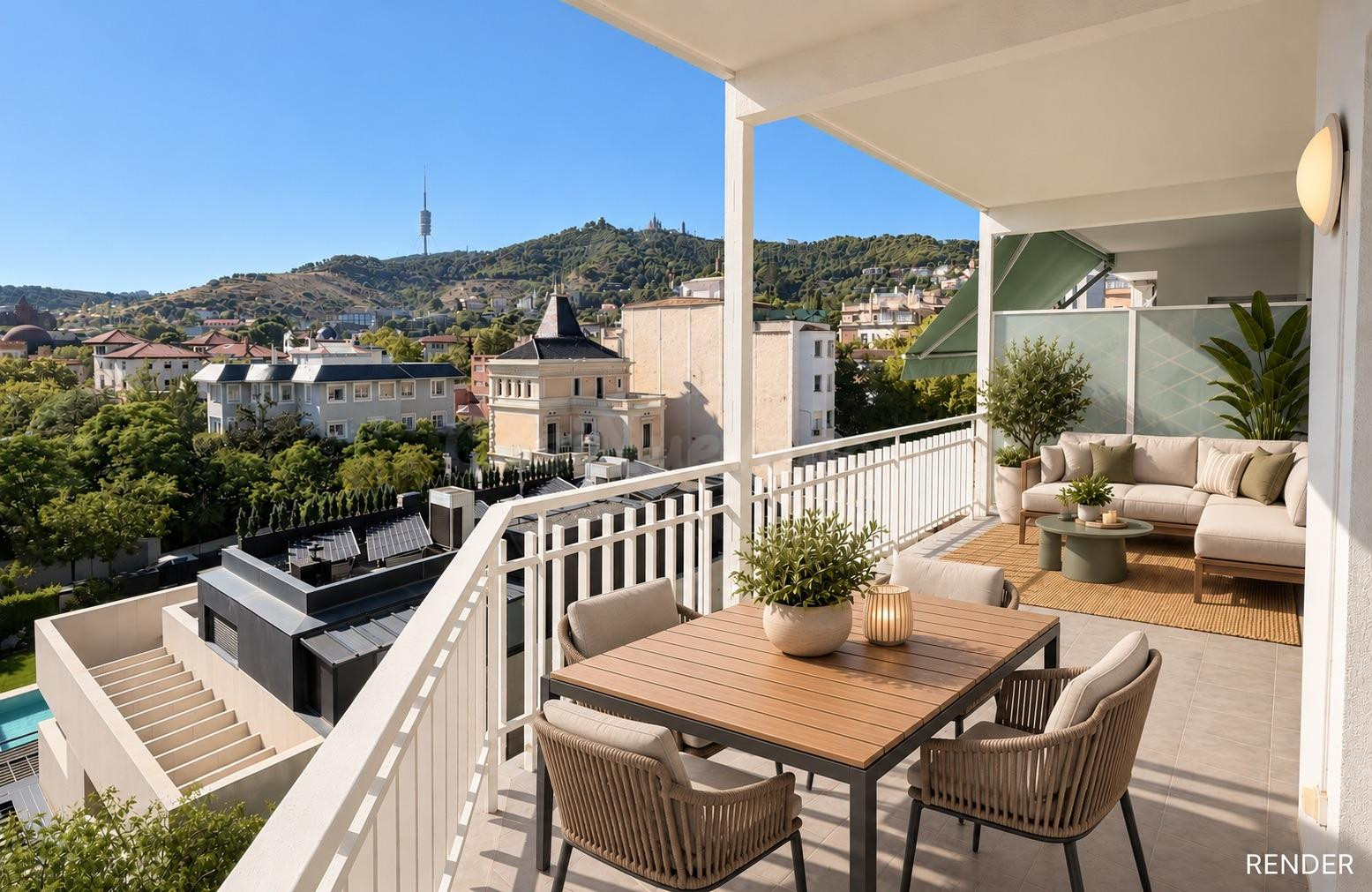 EXCLUSIVA VIVIENDA CON TERRAZA Y ESPECTACULARES VISTAS EN LA ZONA ALTA DE BARCELONA