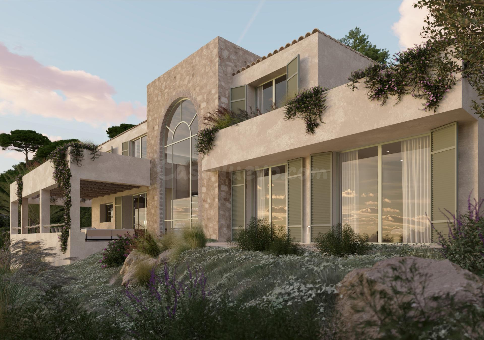 Parcela urbana con proyecto y licencia para villa de lujo en Santa Ponça